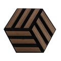 Small hexagon panel with wood design for modern decor and improved acoustics