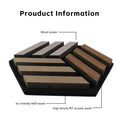 Small hexagon panel with wood veneer, eco-friendly MDF board, and high-density PET acoustic panel, showing product information.