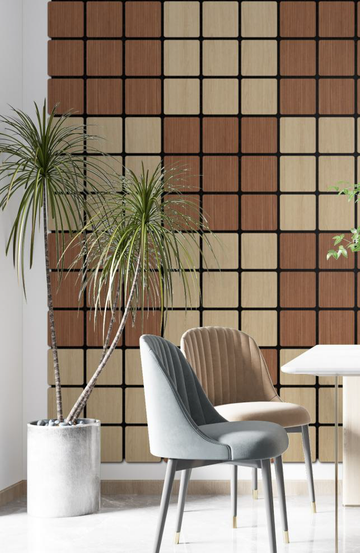 Square wood acoustic panel